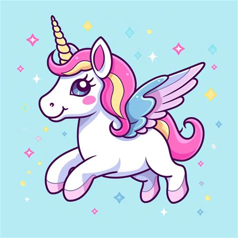 Magical Cartoon Unicorn - Midjourney Prompt