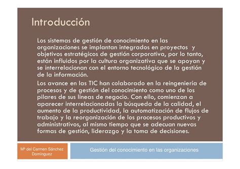 Gestión Del Conocimiento Fundamentos