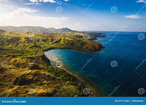 Stunning Aerial View of a Beach Sunrise in Guam Stock Image - Image of ...