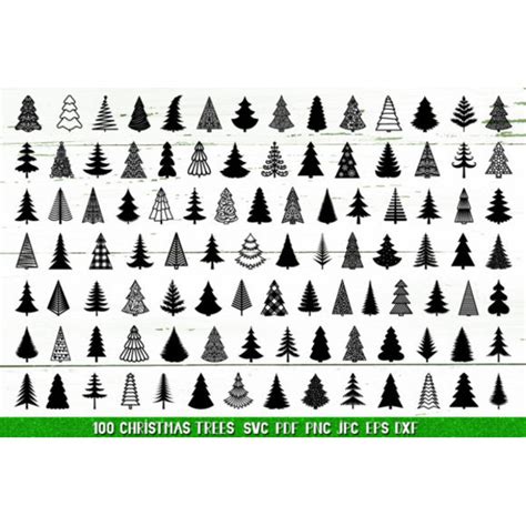 Christmas Tree Silhouette Bundle SVG Christmas Tree Silhouet - Inspire ...