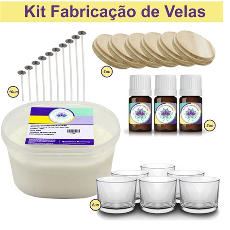 Kit Fabricação de Velas em Potes de Cera de Coco Império das