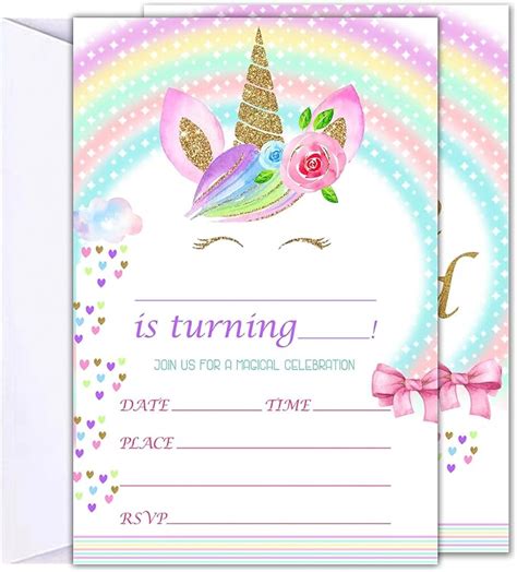 Amazon Moonle Unicorn Invitation Unicorn Party Unicorn Birthday