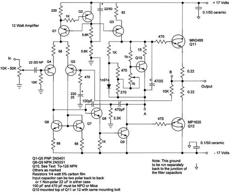 Build A High Performance 12w Amplifier For Eight Ohm Speakers