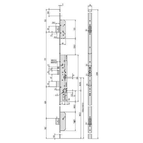 Serrure Cisa Multipoints Encastr E M Canique Multitop Pro