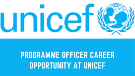 Exciting Opportunity Programme Officer At Unicef Vacancy Bridge