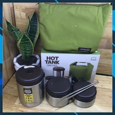 Bộ hộp giữ nhiết HOT TANK LOCK LOCK LHC8025 Tặng kèm túi đũa INOX và túi giữu nhiệt Shopee