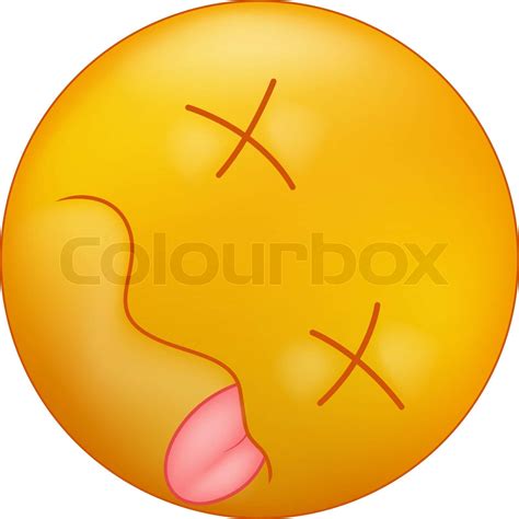 Dead Emoticon Smiley Cartoon Stock Vector Colourbox