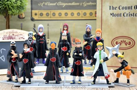 Crazy Party 12pcs Lot Naruto Action Figure Akatsuki Member Cool Pvc