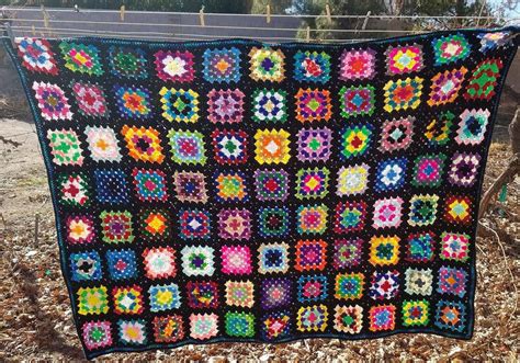 Retro Granny Square Afghan PDF PATTERN - Etsy