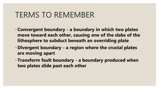 Plate Tectonic Terms PPT