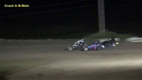 USAC Midwest Sprint AssociationAssociation Big Crash In B Main YouTube