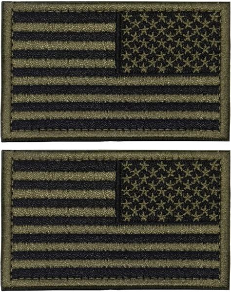 U Lian 2 Pcs Usa Flag Patch Tactical Morale Patch