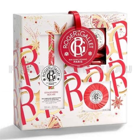 Roger Gallet Coffret Noël Eau Parfumée Bienfaisante Gingembre Rouge 100