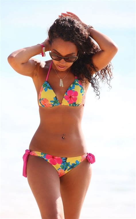 LEIGH ANNE PINNOCK In Bikini On A Beach In Barbados HawtCelebs