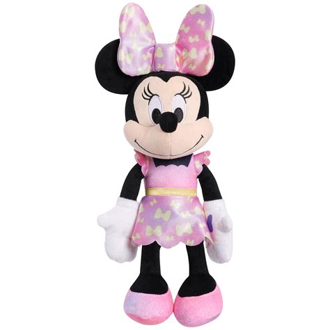 Disney Junior Minnie Mouse Fashion Bow Plush Stuffed Animal, Officially ...