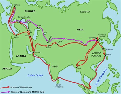 Marco Polos Travels Map By Teach Simple