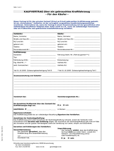 Ausf Llbar Online Muster Kaufvertrag Fr Privaten Verkauf Fax Email