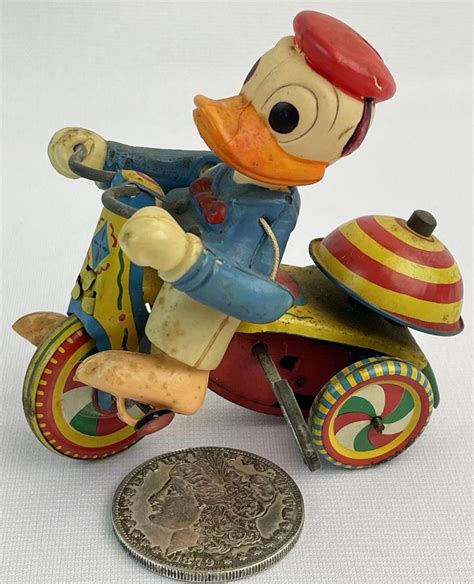 Sold Price Vintage S Line Mar Walt Disney S Donald Duck Tin And