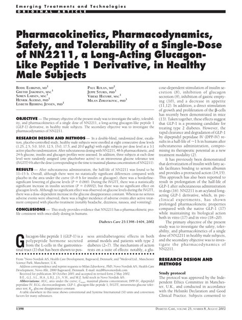 Pdf Pharmacokinetics Pharmacodynamics Safety And Tolerability Of A