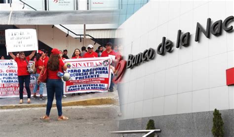 Trabajadores del Banco de la Nación acatarán paro de 24 horas el lunes