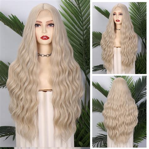 Quantum Love Inches Curly Platinum Blonde Wig Long Wavy Lace Front