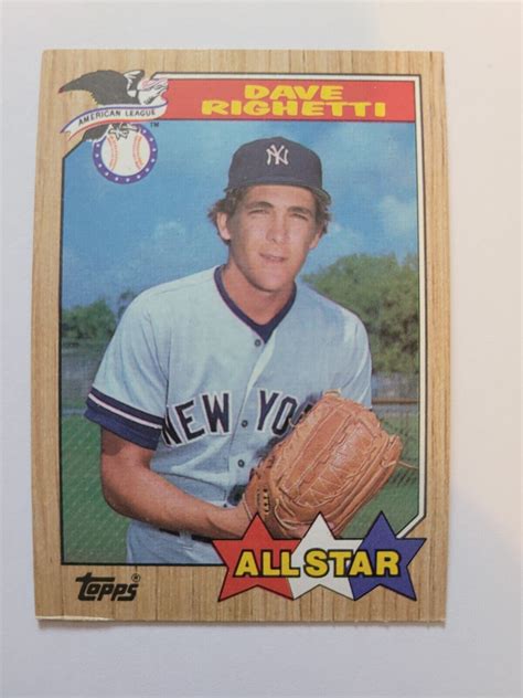 Topps Dave Righetti All Star Team Nm Ebay