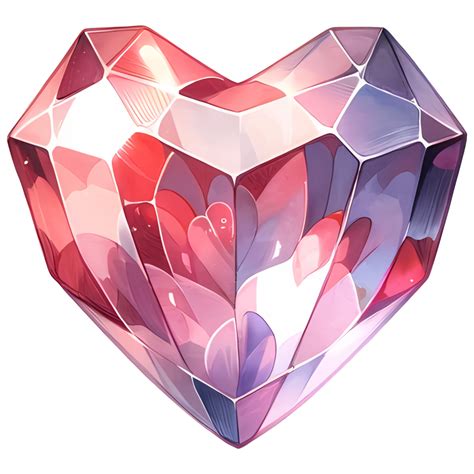 Ai Generated Crystals Shape Heart Shaped Diamond Isolated Jewel