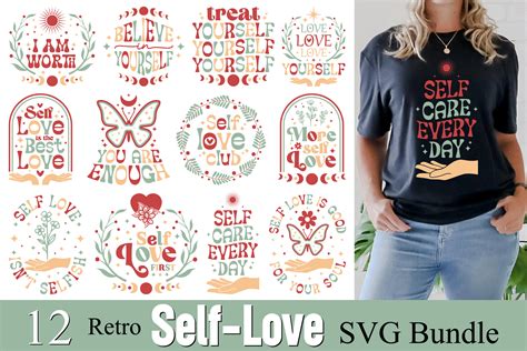 Retro Self Love Svg Bundle Graphic By Designhub103 · Creative Fabrica