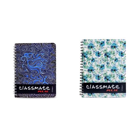 Classmate Pulse 6 Subject Notebook Unruled 300 Pages Spiral Binding