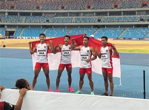 Hebat Tim Sprinter Asal NTB Rebut Medali Emas SEA Games Kamboja Olahraga