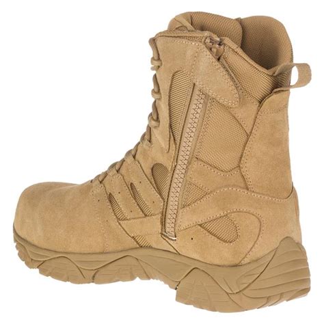 Mens Merrell 8 Moab Tactical Defense Composite Toe Side Zip Boots