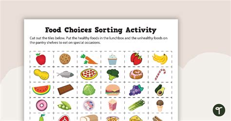 Healthy Eating Plate Worksheet