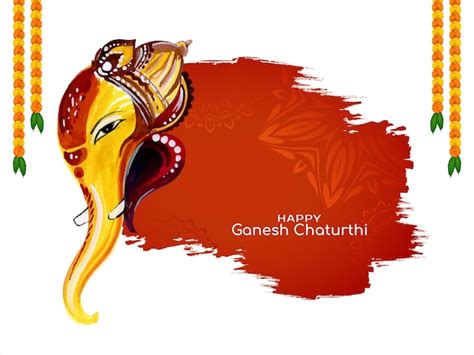 Joyeux Festival De Ganesh Chaturthi Design De Fond De Salutation