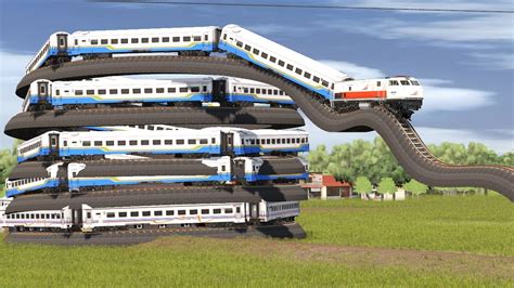 Kereta Vs Rel Spiral Tinggi Train Vs High Spiral Rail Youtube