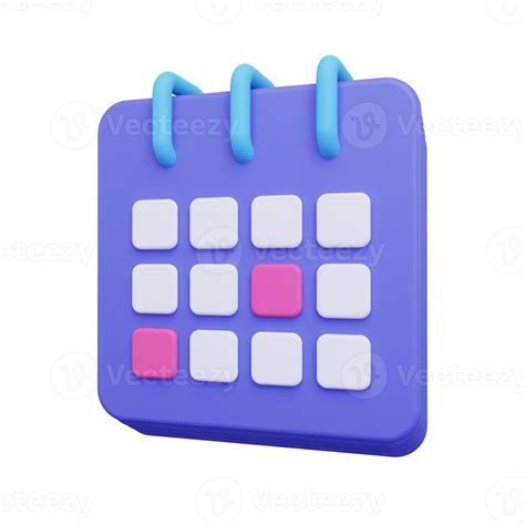 Icono De Calendario 3d 10872630 Png