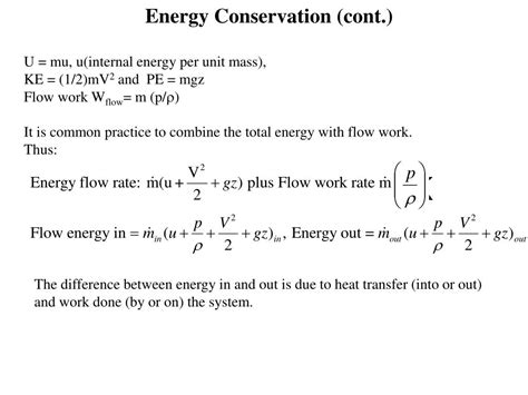 Ppt Energy Conservation Bernoullis Equation Powerpoint