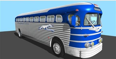 Gallery Pictures Roden 1947 GMC PD3751 Silverside Greyhound Bus Plastic