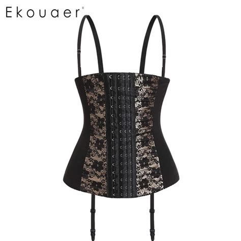 Ekouaer Women Waist Trainer Corsets Cincher Tummy Slimmer Shapewear Gi