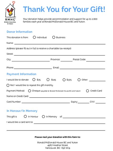 Fillable Online Printable Donation Form Indd Fax Email Print PdfFiller