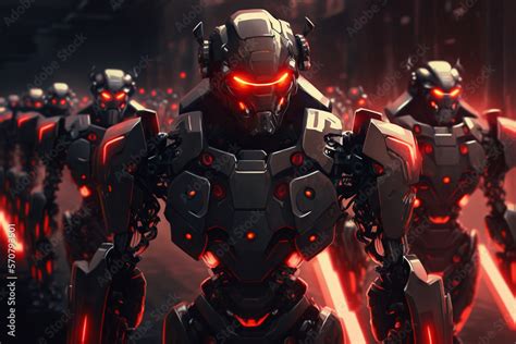 An army of mighty military robots is ready for battle With Generative ...