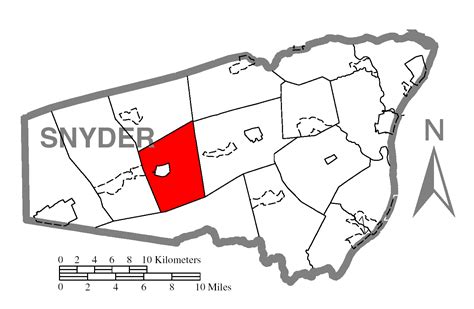 Filemap Of Snyder County Pennsylvania Highlighting Beaver Township