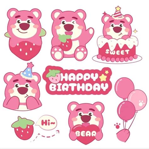 Topper Lotso Topper Happy Birthday Topper Pink Topper Anak Topper