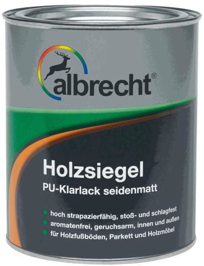 Albrecht Holzsiegel PU Klarlack Seidenmatt Farblos 750ml