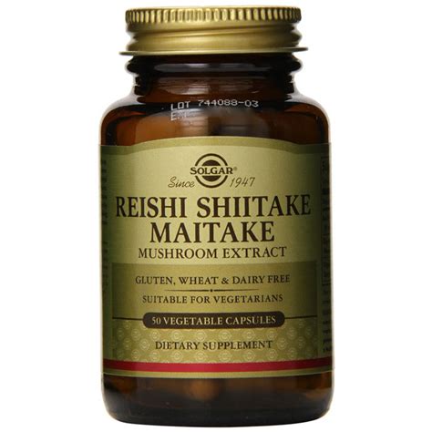 Solgar Reishi Shiitake Maitake Mushroom Extract , 50 Vegetable Capsules