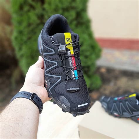 Salomon Speedcross 3 мужские летние черные кроссовки на шнурках ...