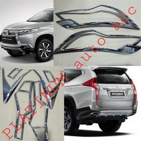 Jual Paket Garnish Lampu Chrome All New Pajero Sport