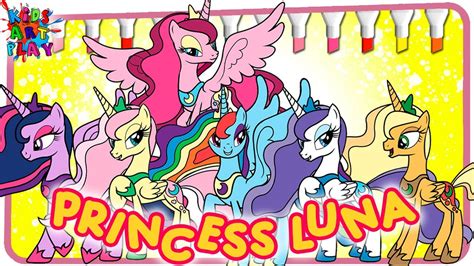 My Little Pony Princess Luna As All Ponies Color Swap Coloring Pages