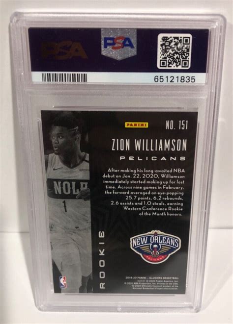 2019 Panini Illusions Zion Williamson 151 PSA 9 EBay