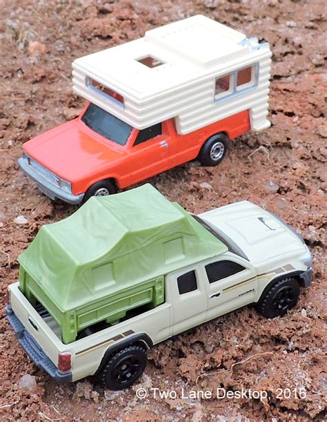 Two Lane Desktop Mini Campers Matchbox 1979 Ford Courier Camper And