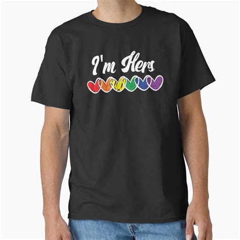 Osec Gay Couple Matching Im Hers Gay Pride Clic T Shirt Retro Tee For Man Woman Shirt